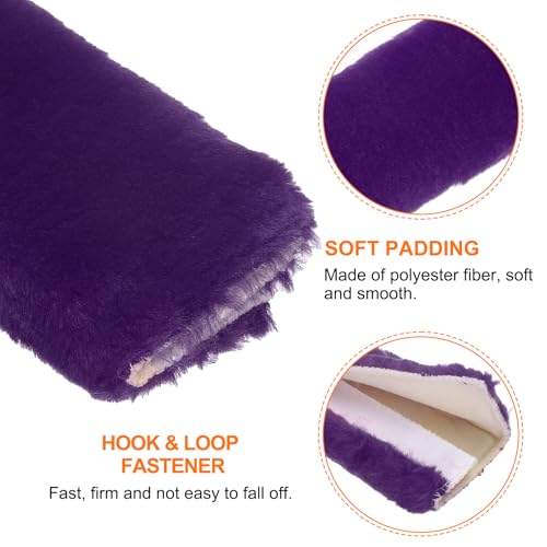 HARFINGTON 2pcs Car Seat Belt Pad Soft Fiber Seatbelt Shoulder Strap Covers Comfortable Driving Cushion Universal Car Accessories for Car, Purple - color: Purple