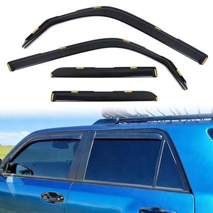 in-Channel Window Visors Rain Guards Fit for 2010-2024 Toyota 4Runner Extra Durable Window Deflectors Rain Guards Vent Visors Sun Shades 4Pcs