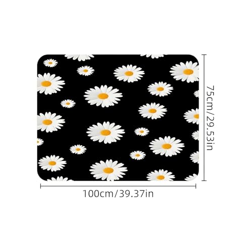 Universal Car Trunk Mat 29" x 39", Beautiful Daisies All Weather Trunk Protection Cargo Liner,Durable Cargo Mat Rear Trunk Liner, Stylish Vehicle Interior Accessories Suitable for Most Car Models - color: Beautiful Daisies