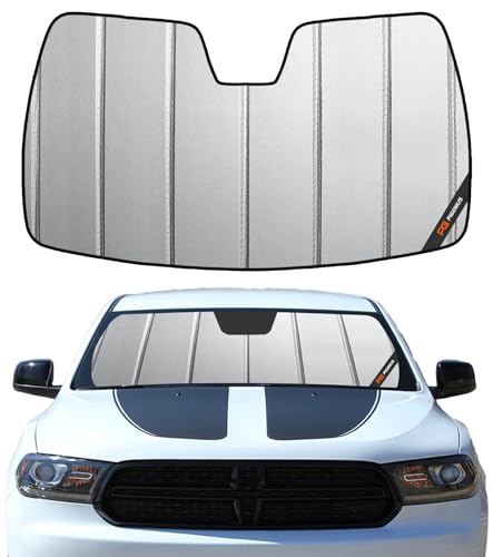 Pigenius Windshield Sun Shade for Dodge Durango 2011-2020 - Safeguard - color: Gray, size: 2011-2020 Durango