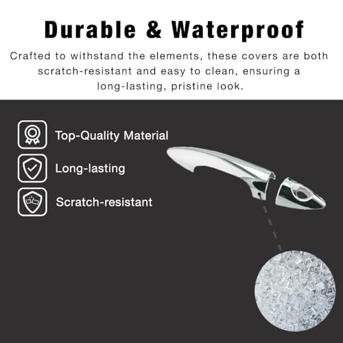 SEGADEN Chrome Door Handle Cover Trims Compatible with HYUNDAI Accent Verna i25 Solaris DODGE Attitude 2011-2014 XG2112A