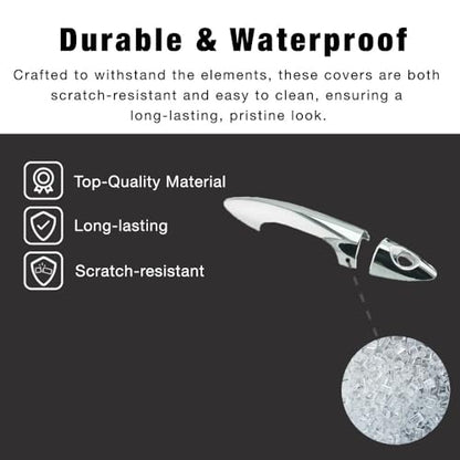 SEGADEN Chrome Door Handle Cover Trims Compatible with HYUNDAI Accent Verna i25 Solaris DODGE Attitude 2011-2014 XG2112A