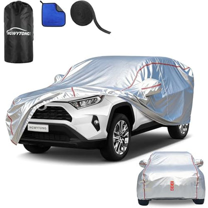 Car Cover Waterproof All Weather for Toyota Rav4 2006-2025,All-Around Fastening and 4 Upgrades, 30s Quick-Install for Car Cover - size: 2（RAV4）