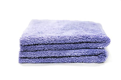 Maxshine 16”x24” Edgeless Purple Microfiber Towel (500GSM) - Double-Sided, Plush Car Drying Towel for Detailing - Professional Auto Detailing - color: Purple, size: 16" x 24"