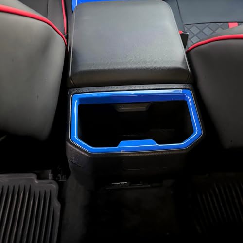 ABS Front Rear C u p Holder Frame Cover for Toyota Tacoma 2024 2025 2026 Interior Accessories Center Console Decor Trim (Light Blue, Front & Rear C u p Trim Cover) - color: Light Blue, size: 2 x Only For Tacoma C u p Frame
