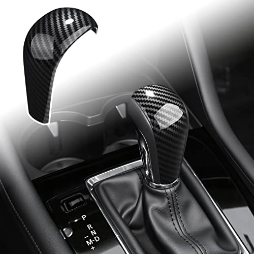 Compatible with Mazda 3 CX-30 CX-50 Accessories Sporty Car Gears Gear Panel Gear Shift Knob Cover Trim Cap Interior Decoration Sticker -Carbon Fiber Style - color: Carbon Fiber Style