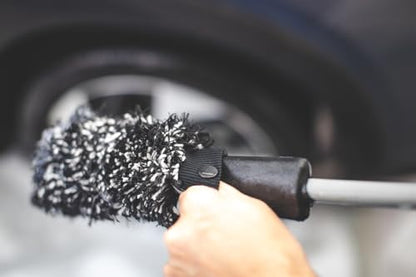 Detail Factory - Wheel Brush Kit with Interchangeable Microfiber Covers - Ultra-Soft Cleaning, Washing and Detailing Wheels, Tires, and Rims - Avalanche - color: Avalanche