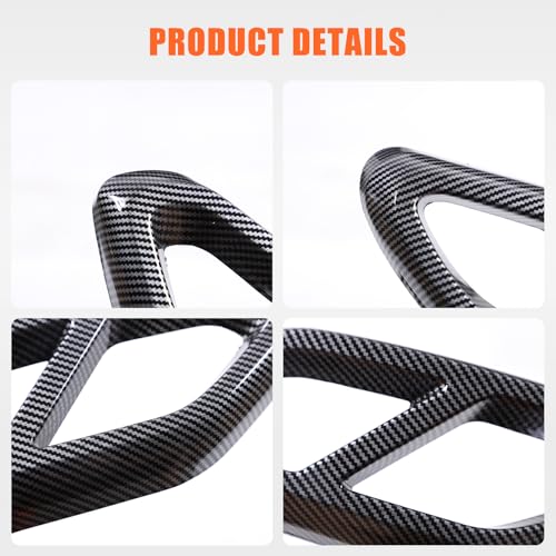 2PCS Car Exhaust Pipe Cover Compatible with Mercedes-Benz GLC Class 2023 Exhaust Tail Pipe Cover Trim Rear Bumper Exhaust Pipe Cover ABS Exterior Accessories (Carbon Fiber) - style: Carbon Fiber