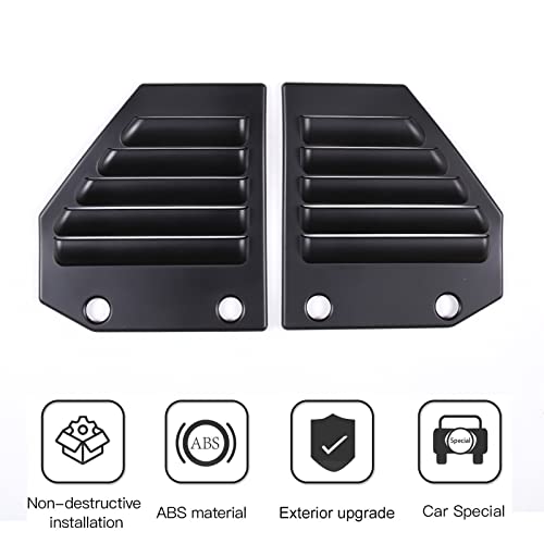 2PCS Car Side Vent Cover Hood Intake Bezel Trim Molding Compatible with 2003-2009 Hummer H2,Side Scoop Hood Cover Car Exterior Accessories (Matter Black) - color: Matter black