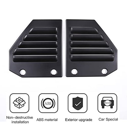 2PCS Car Side Vent Cover Hood Intake Bezel Trim Molding Compatible with 2003-2009 Hummer H2,Side Scoop Hood Cover Car Exterior Accessories (Matter Black) - color: Matter black