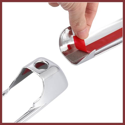 4pcs Chrome Plated ABS Exterior Side Door Handle Cover Trim for Dodge for Ram 1500 2500 3500 for Jeep Commander Grand Cherokee 2006-2010 Silver Tone Outer Door Handle Replace Parts