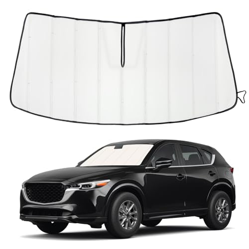 Windshield Sun Shade for Mazda CX50 2023-2025 2026, Front Window Visor Accessories, Accordion Folding Design Blocks Heat & UV Rays Maintain Cool Interior and Save Space - size: Mazda CX50 2023-2026