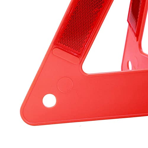 Aramox Triangle Warning Sign,Red Portable Car Emergency Breakdown Reflective Warning Safety Road Stop Sign Foldable