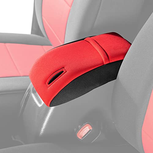 Diver Down Neoprene Center Console Cover - Fits Jeep 1997-2006 TJ Wrangler - Cushioned Armrest Cover - Doesn't Burn Your Elbow - Tight Custom Fit - Comfortable Foam Armrest Pad (01-06 Red) - color: Red, size: 2001-2006 TJ