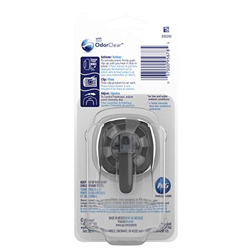 Febreze Car Vent Clip with Downy April Fresh Scent - size: 0.06 Fl Oz (Pack of 1)