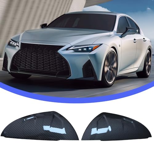 Mirror Caps Covers Compatible with Lexus Is300/Is350/IS500 2021-2023 All Models Side Door Rearview Mirror Cap Trim Accessories (Carbon Fiber Style) - size: Carbon Fiber Style