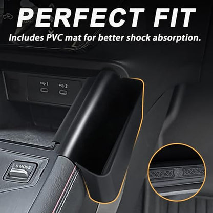 Muslogy Center Console Organizer & Cup Holder Insert 3PCS Set Compatible with 2025 2026 Nissan Kicks Armrest Box Divider Gear Shift Storage Pocket Drink Stopper (Console Tray& Side Pocket & CupHolder) - size: Console Tray & Side Pocket & CupHolder