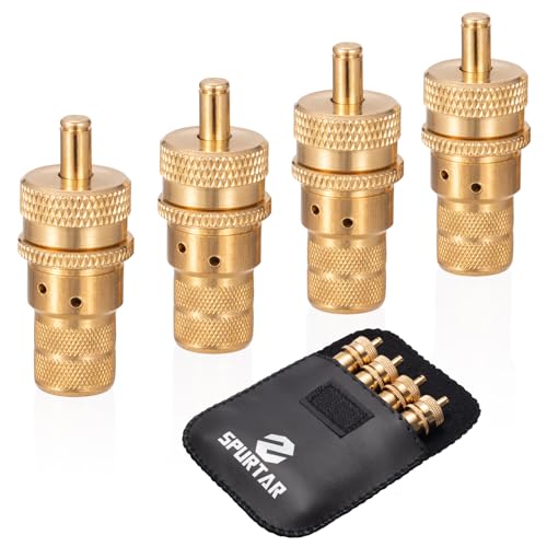 Spurtar Tire Deflator, 6-30 PSI Air Down Tire Deflators Offroad Accessories for Jeep, Car, Truck, Motorcycle, and ATV (4 Pack with Storage Bag)
