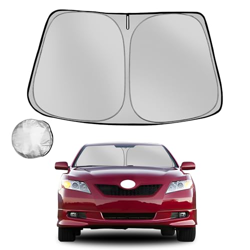 Windshield Sun Shade for 2007-2011 Toyota Camry Foldable Sun Sunshade for Car Front Window Blocks UV Rays and Heat Automotive Interior Protector Custom Fit Accessories - size: For 2007-2011 Toyota Camry