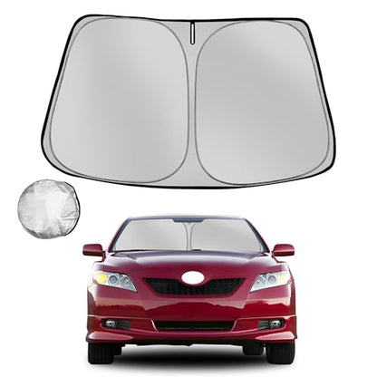 Windshield Sun Shade for 2007-2011 Toyota Camry Foldable Sun Sunshade for Car Front Window Blocks UV Rays and Heat Automotive Interior Protector Custom Fit Accessories - size: For 2007-2011 Toyota Camry