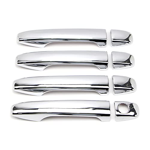 Dreamseek 8Pcs 4 Door Handle Cover for Toyota Sienna Venza Prius Wish 2009-2020 Exterior ABS Molding Trim Chrome Plated Decoration Protector (w/o Smart Keyhole)