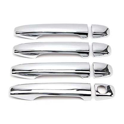 Dreamseek 8Pcs 4 Door Handle Cover for Toyota Sienna Venza Prius Wish 2009-2020 Exterior ABS Molding Trim Chrome Plated Decoration Protector (w/o Smart Keyhole)