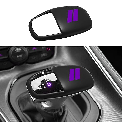 Gear Shift Knob Head Cover Trim for Dodge Charger Accessories 2015-2023 Challenger 2015-2023 2024 Durango 2016-2025 2026 ABS Interior Shell Insert Decoration Protector Gear Shifter Cover(Matte Purple) - color: Matte Purple