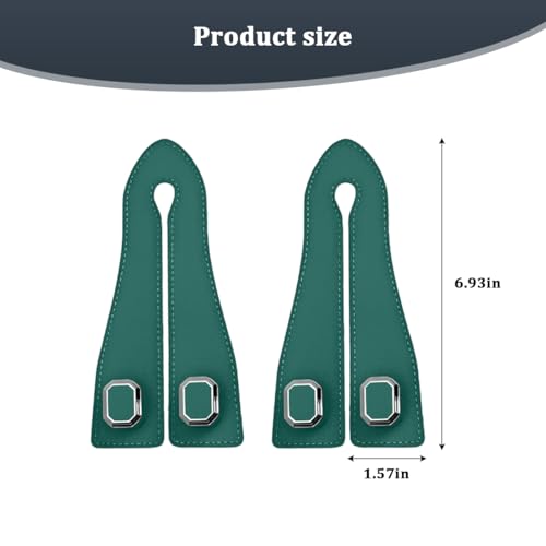 2PCS Car Headrest Hooks, Nappa Leather Metal Vehicle Double Seat Back Storage Hook for Purse Bag Coat, Multifunctional Automotive Interior Hanging Hanger, Universal Fit (Green) - color: Green