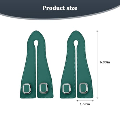 2PCS Car Headrest Hooks, Nappa Leather Metal Vehicle Double Seat Back Storage Hook for Purse Bag Coat, Multifunctional Automotive Interior Hanging Hanger, Universal Fit (Green) - color: Green