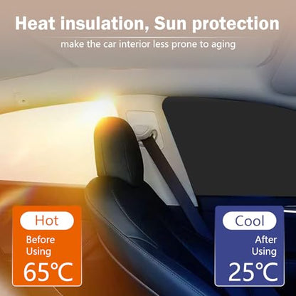 SLIMI 4 PCS Car Side Window Sun Shades,100% Block Light, Sun Protection and Heat Insulation Privacy Protection Window Shade, Universal Car Interior Sunshade Accessories, for Most Cars (Black)