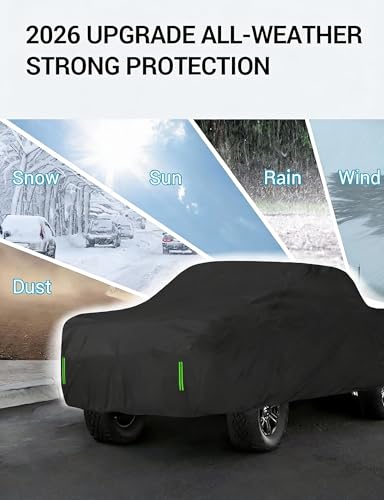 Proadsy Car Cover for Rivian R1T 2026 2025 2024 2023 2022 Windproof All Weather Waterproof Sun Rain UV Dust Snow Protection Outdoor Custom-fit All Weather Car Covers - size: Rivian R1T