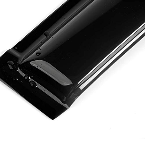 4pcs Original Shatterproof Rainproof Outside Mount Style Sun Rain Guards Durable Side Window Wind Deflectors Dark Smoke Vent Window Visors Compatible with Ford 2013-2019 Escape 94383 - size: for 2013-2019 Escape