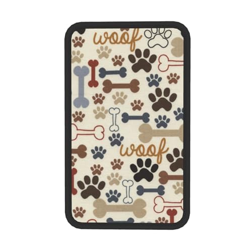Dog Paw Prints Bones Auto Center Console Cover Universal Car Armrest Pad Waterproof Women Men Automotive Interior Accessories for Most Vehicle SUV - color: Dog Paw Prints Bones