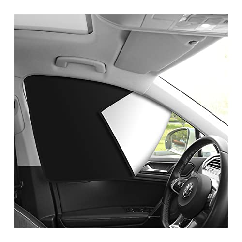 Ziciner Car Window Sun Shade（Only for Metal Frame）, 2 Pcs Auto Side Front Magnetic Windshield Curtains, Sun Heat Blocker and UV Rays Protector, Universal Window Covers for Car (Silver-Front Window) - color: Silver-Front Window