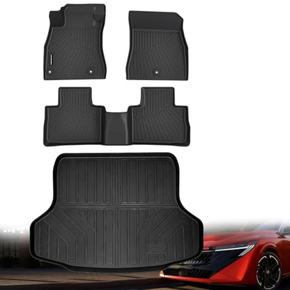 Floor Mats for All-New 2026 Nissan Sentra & Cargo Mat, TPE All Weather Protection Car 1st & 2nd Row Floor Liners with Trunk Mat Full Set Accessories,Black - size: 2026 Nissan Sentra