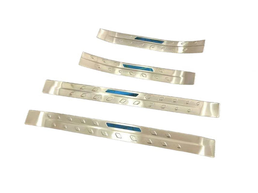 Car Door Entry Guard, for Toyota C-HR CHR 2018-2022 Kick Panels Guard Scuff Plate 4PCS, Stainless Steel with ABS Car Door Sill Protector Cover, Automotive Interior Accessories - color: door sill - stainless steel