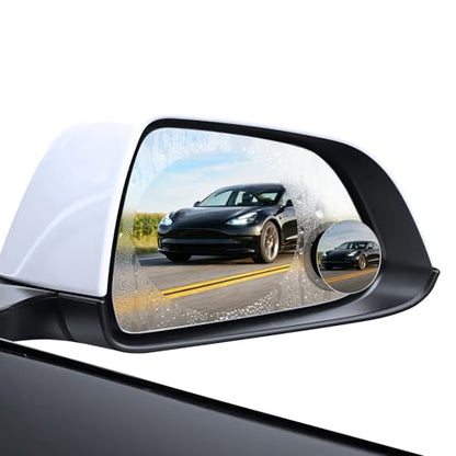 Blind Spot Mirrors for Tesla Model 3 2017-2023, Power Heated Mirrors for Anti-Fog with Passenger Right Side Mirror Replacement, Durable Backing Plate 113065200A 152179400A - size: 17-23 Model 3