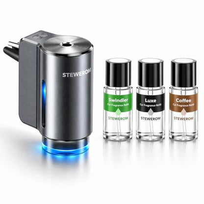 Smart Car Air Freshener, 3 Levels of Adjustable Intensity, Aroma Rechargeable Aroma Diffuser, Adjustable Aroma Diffuser, 220mAh Built-in， Fresh+Intense+Ocean Perfume - color: Fresh+intense+ocean Flavour