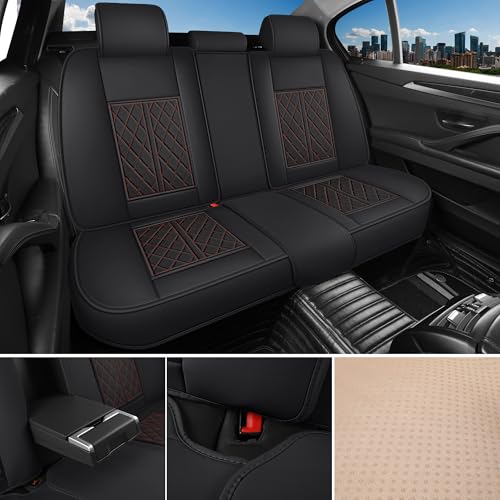 Automotive Seat Covers Universal Fit for Cars, SUV, Sedans, Anti-Slip Breathable (Black Redline, Front Seat) - color: Black Redline, size: Front Seat