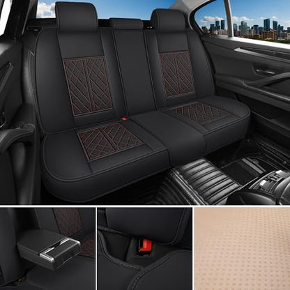 Automotive Seat Covers Universal Fit for Cars, SUV, Sedans, Anti-Slip Breathable (Black Redline, Front Seat) - color: Black Redline, size: Front Seat
