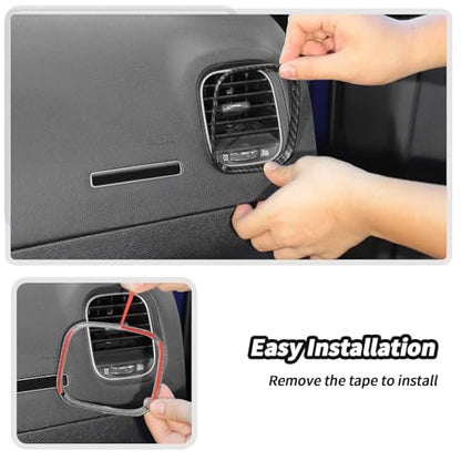 JeCar 6pcs Carbon Fiber Interior Trim Kit for 2015-2024 Dodge Charger Interior Accessories