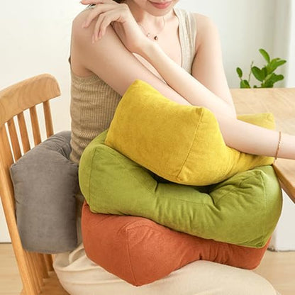Back Pillow for Chair, Lumbar Support Pillow for Office Chair Lower Back Pain Relief Soft Cushion Car Bed Couch Sitting High Elasticity (Green, 35cm*16cm*20cm) - color: Green