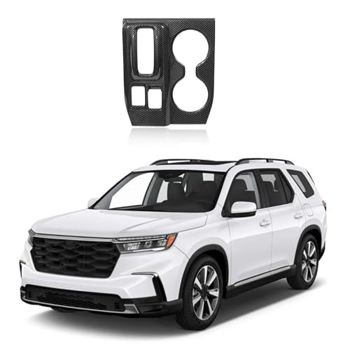 Gear Shift Panel Cover Trim Compatible with Honda Pilot 2023-2025/ Honda Passport 2026 Accessories, ABS Center Consoles Cup Holder Panel Cover Protector, 1PCS (Carbon Fiber Pattern) - color: Gear Shift Panel Cover