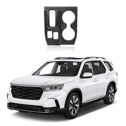Gear Shift Panel Cover Trim Compatible with Honda Pilot 2023-2025/ Honda Passport 2026 Accessories, ABS Center Consoles Cup Holder Panel Cover Protector, 1PCS (Carbon Fiber Pattern) - color: Gear Shift Panel Cover