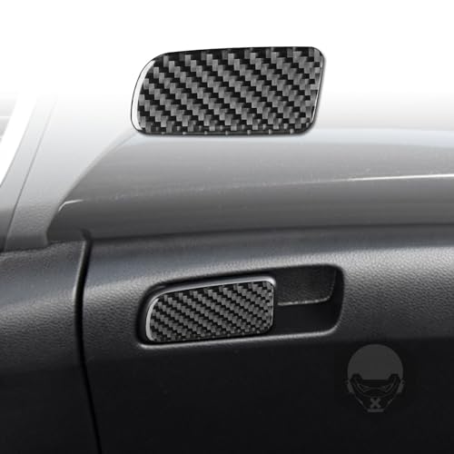 Co-Pilot Glove Box Storage Box Handle Cover Sticker Carbon Fiber Car Interior Trim Compatible with Honda 9th Gen Accord 2013 2014 2015 2016 2017 Auto Accessories Type A - color: Black 4