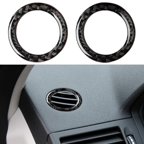 NVCNX Carbon Fiber Compatible with Mercedes-Benz C-Class W204 C300 C350 C63 AMG 2008 2009 2010 2011 Accessories Car Dash Defogger Air Vent Cover Interior Trim Sticker Decal Decoration Protector 2PCs - color: Dash Defogger Air Vent Trim - for 2008-2011