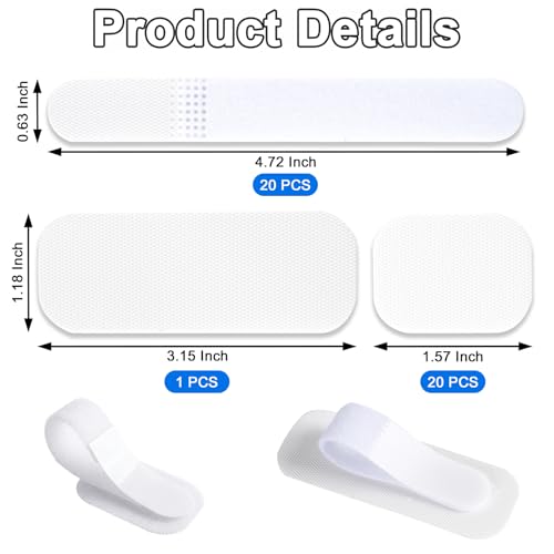 Cable Management Under Desk,Detachable Cable Management,Adjustable Hook and Loop Cable Ties,Reusable Cable Management Under Desk,Cable Clips Under Desk,20Pack(White) - color: White