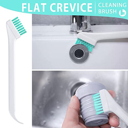 Lumkew Small Cleaning Brushes for Small Spaces, Tiny Household Cleaning Supplies Tools, Mini Crevice Cleaning Brush Scrub Narrow Corner Nook Track Grooves Bathroom Kitchen Home Detailing, 16 Pcs - size: F-16pcs