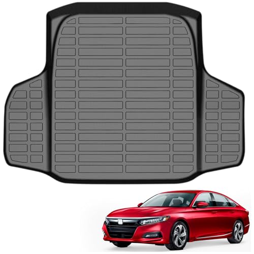 All Weather Cargo Liner Fit for Honda Accord 2018-2026 (Include Hybrid) TPE Liners Accord Accessories All Season Guard Odorless Anti-Slip Cargo Mat Black - size: accord|2018-2026|cargo mat