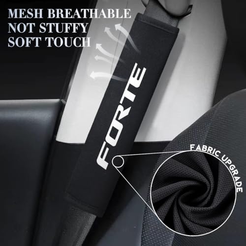 2PCS Seat Belt Covers Compatible with KIA K3 2019-2021 Car Accessories, Seatbelt Shoulder Strap Pads Safety Belt Cushions Protective Sleeves - color: Seat Covers-FORTE